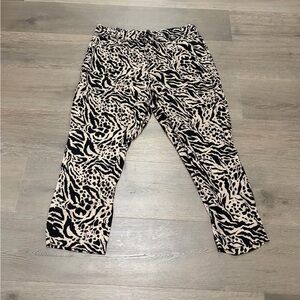 Calvin Klein Black and Cream Animal Print Joggers